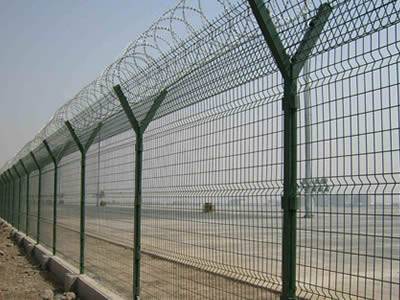Several welded razor wire are installed surrounding the airport.