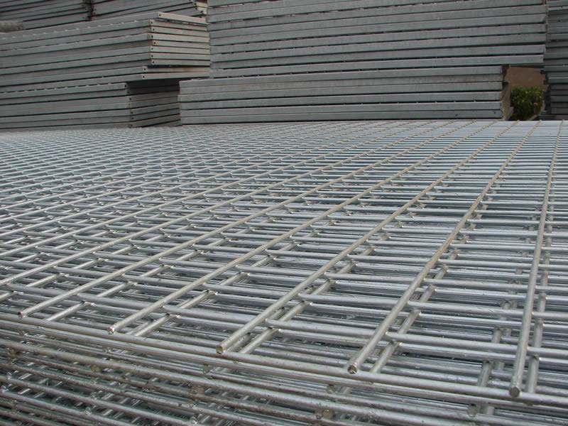 Many concrete welded mesh panels on our factory.