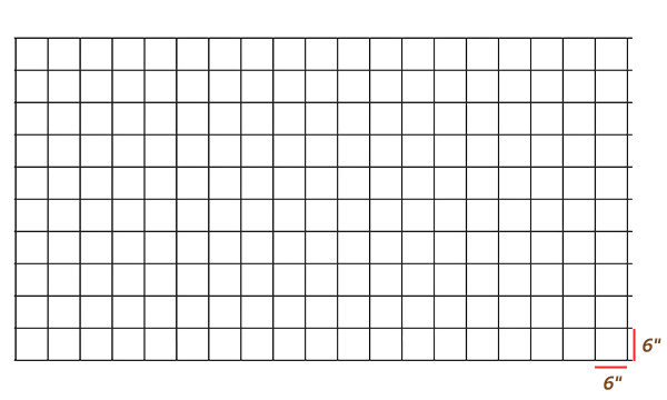 A 1 gauge bull panel with a vertical wire spacing of 6