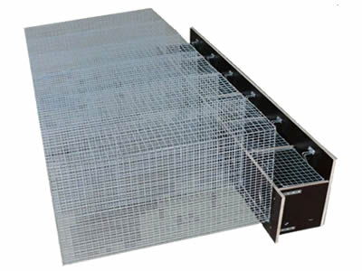 A single layer mink cages with wooden case on the white background.