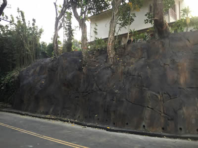 An artificial mountain is completed.