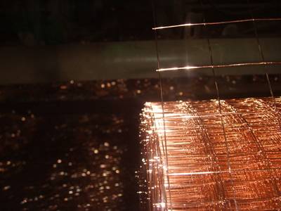 Square welded wire mesh welded from copper wire with large opening